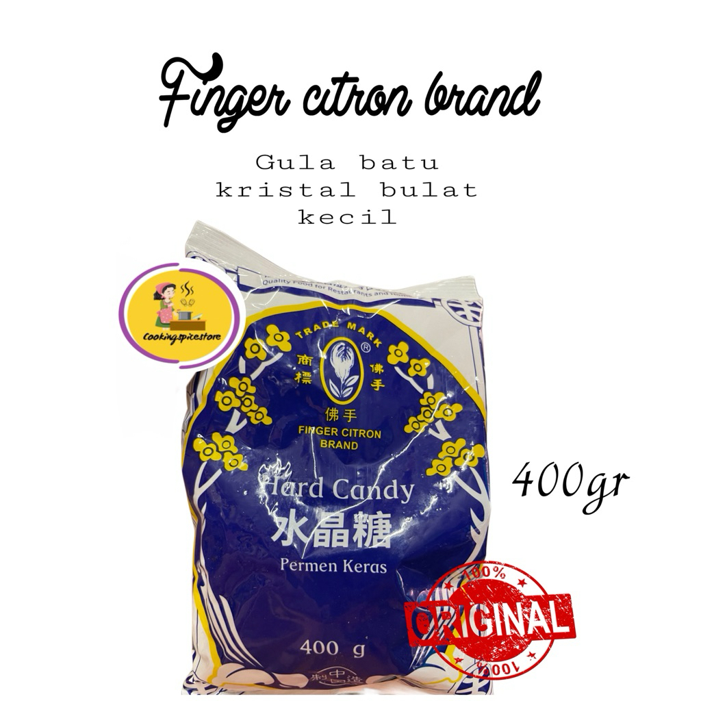 

Finger Citron Brand Gula Batu Kristal Bulat Kecil 400gr | Hard Candy Original Import