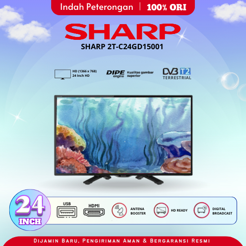 LED TV SHARP DIGITAL 2T-C24DC1I/LED TV SHARP 24 INCH/LED TV DIGITAL/JOMBANG/INDAH ELEKTRONIK
