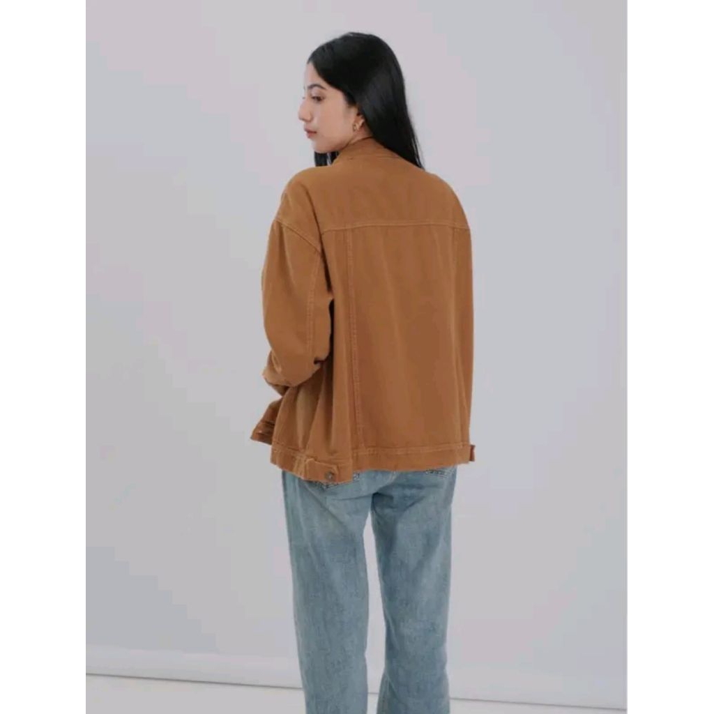 BESTPROMO ( OVERSIZE ) JAKET JEANS WANITA HITAM SNOW // JAKET JEANS WANITA BIRU SNOW // JAKET JEANS