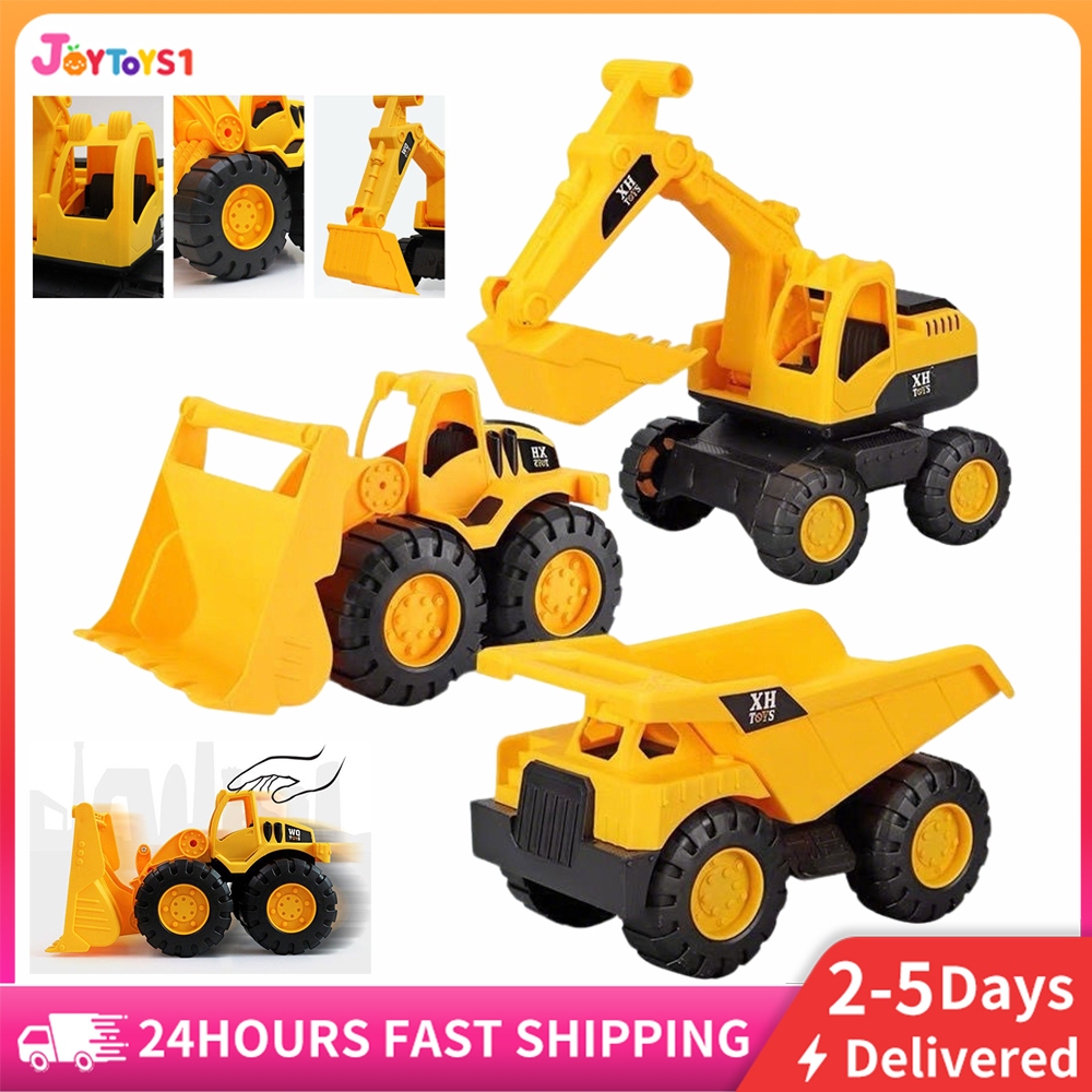 JOYTOYS1 Besar Truk Mainan Teknik Dump Truck Truk Mainan Bulldozer Excavator Traktor Mobil Mainan An