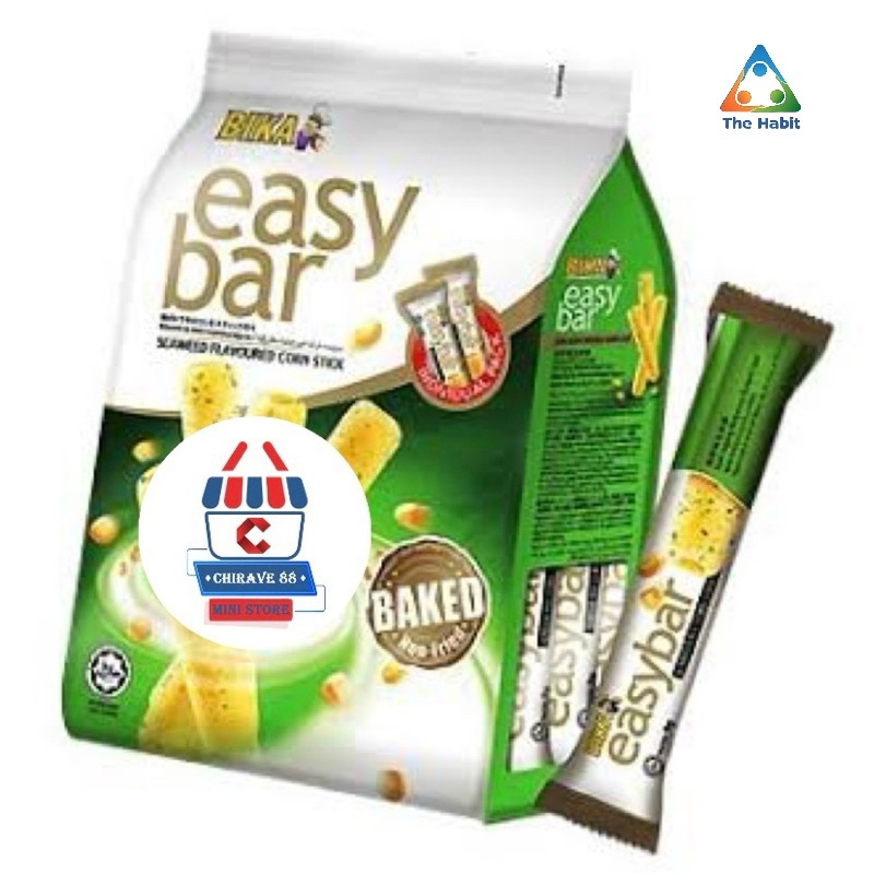 

(The Habit) Bika Easy Bar Corn Stick - Makanan Ringan Ekstrudat Stik Jagung Baked Non-Fried 108g