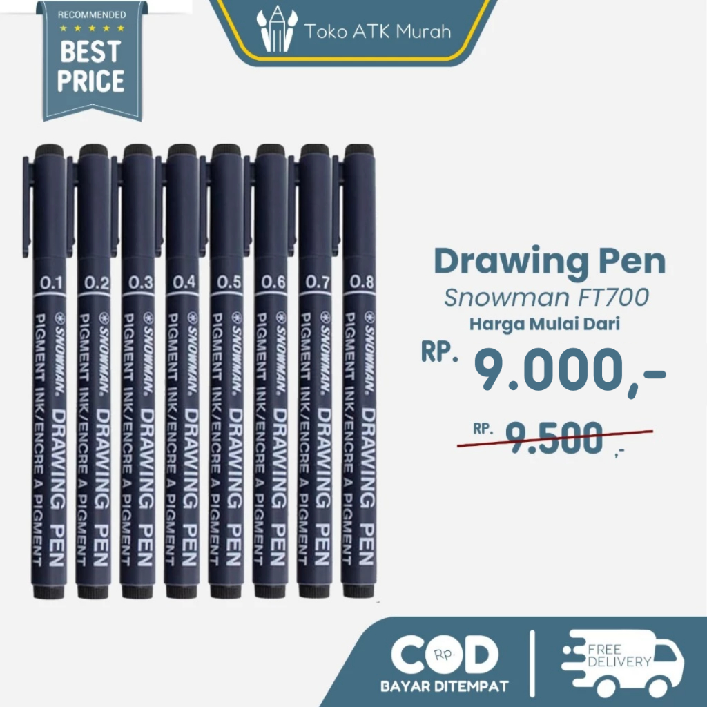 

1 PCS Drawing Pen Snowman FT-700 0.05 / 0.1 / 0.2 / 0.3 / 0.4 / 0.5 / 0.6 / 0.7 / 0.8