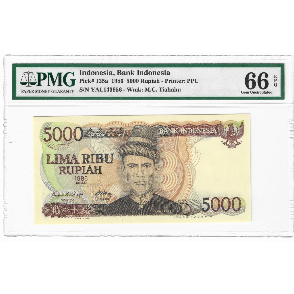Uang PMG 5000 Rupiah Teuku Umar 1986