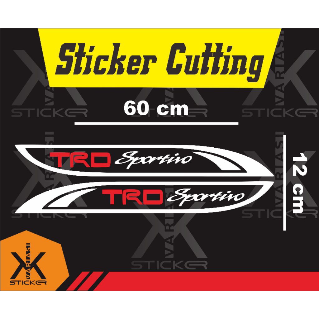 

stiker kating TRD SPOTRIVO ukuran 60 x 12 cm