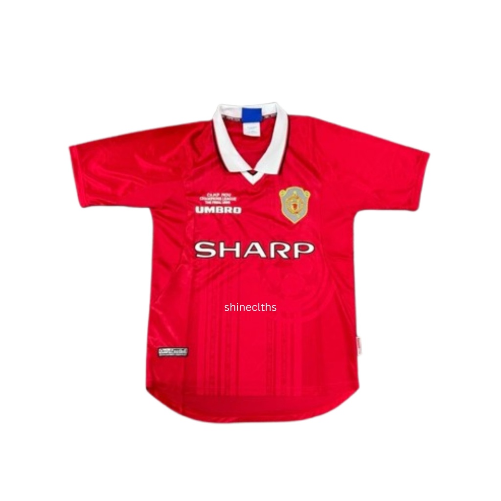 Jersey Retro Manchester United Home Final Champions 1999