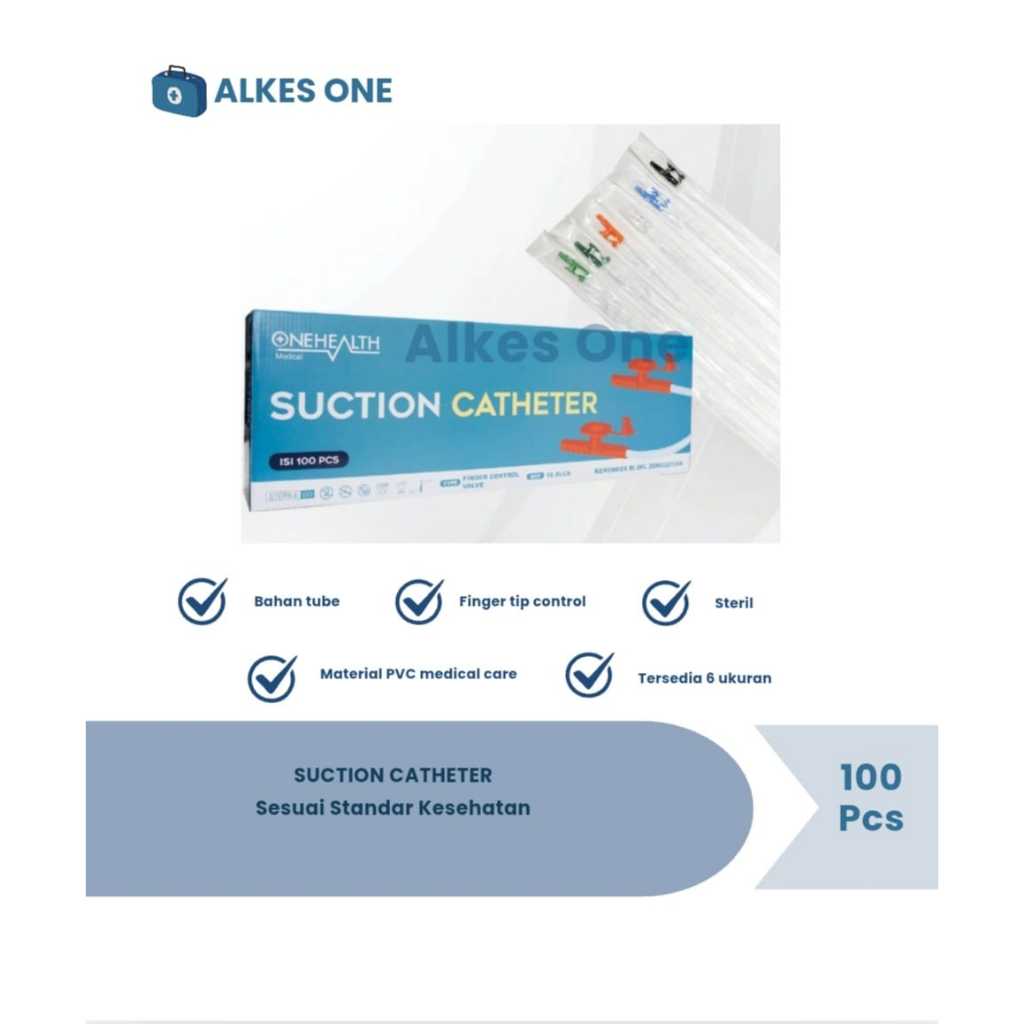Suction Catheter Onehealth no 6, 8, 10, 12, 14, 16 / Pcs