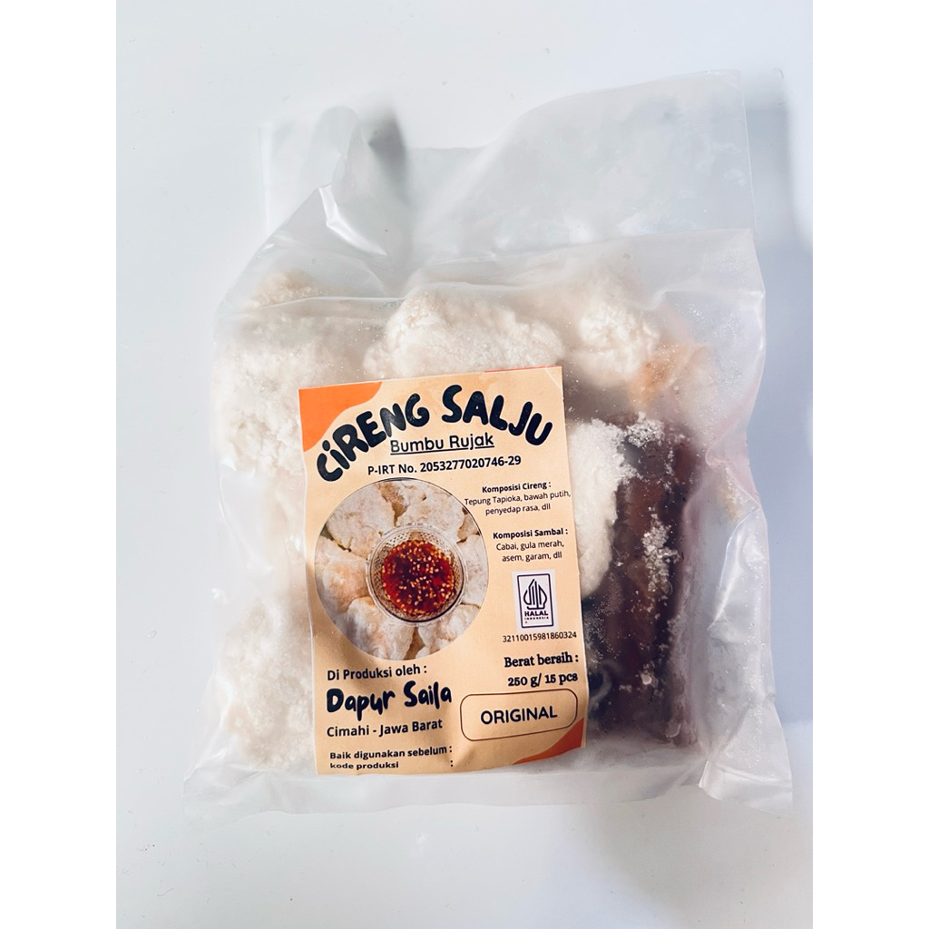 

Cireng salju bumbu rujak 250gr isi 15 siap goreng
