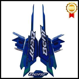 Sticker Striping Motor Honda Beat Karbu 2008 Biru list body motor beat Karbu