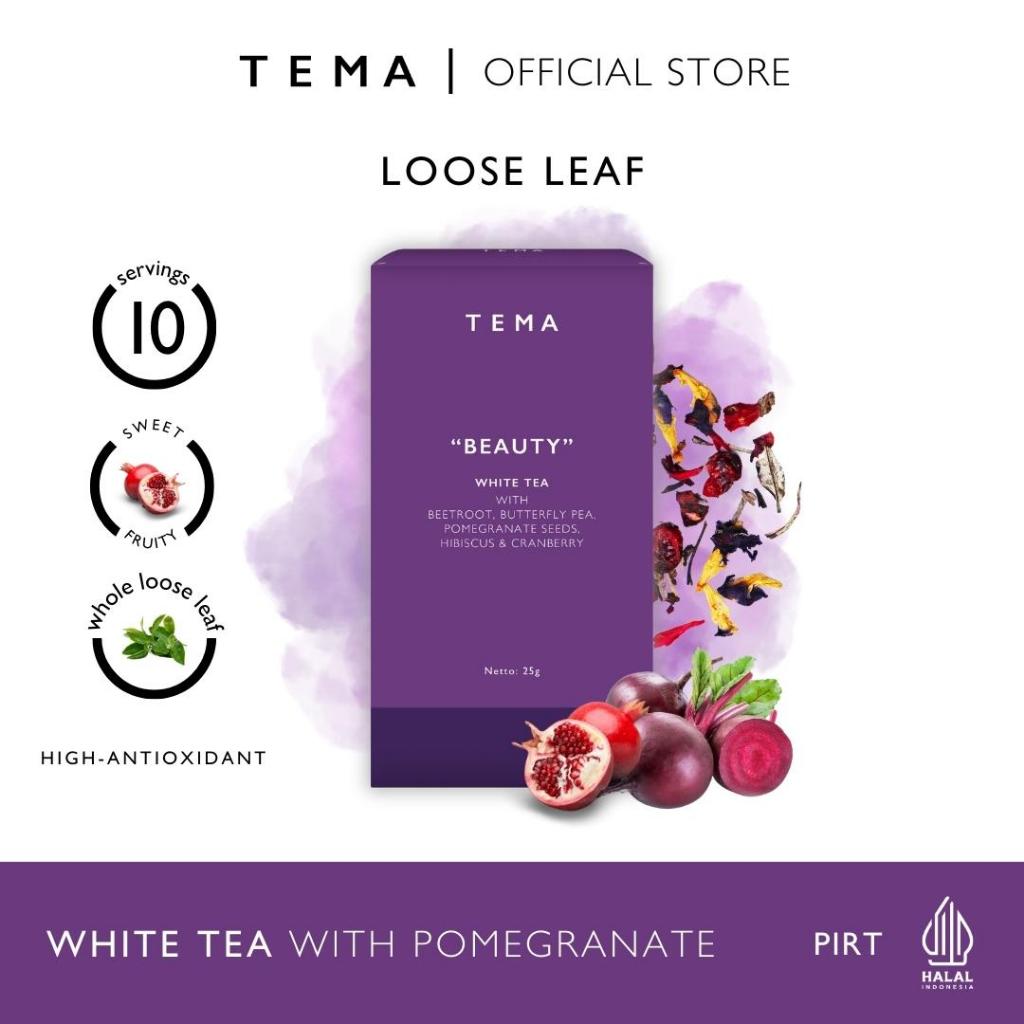 

White Butterfly Pea Tea | Teh Putih Bunga Telang | Beauty - TEMA Tea | Loose Leaf 10 Servings | Signature Blend Tea