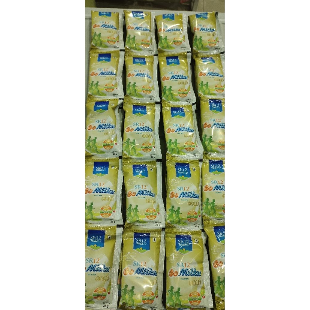 

Susu kambing etawa go milku gold sr12 kemasan sachet