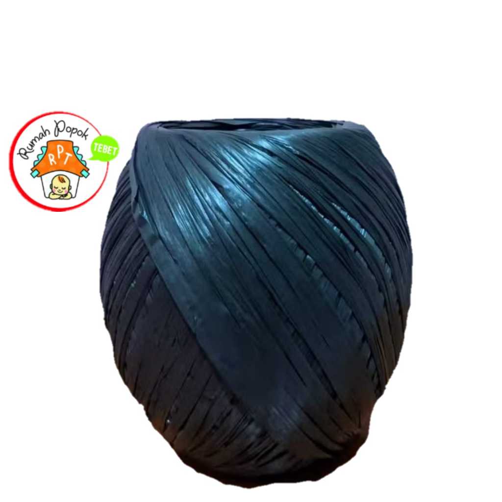 

Tali Rafia 1kg Hitam Jaminan Tidak Mudah Putus Merek Esa , BH, Cobra, dll