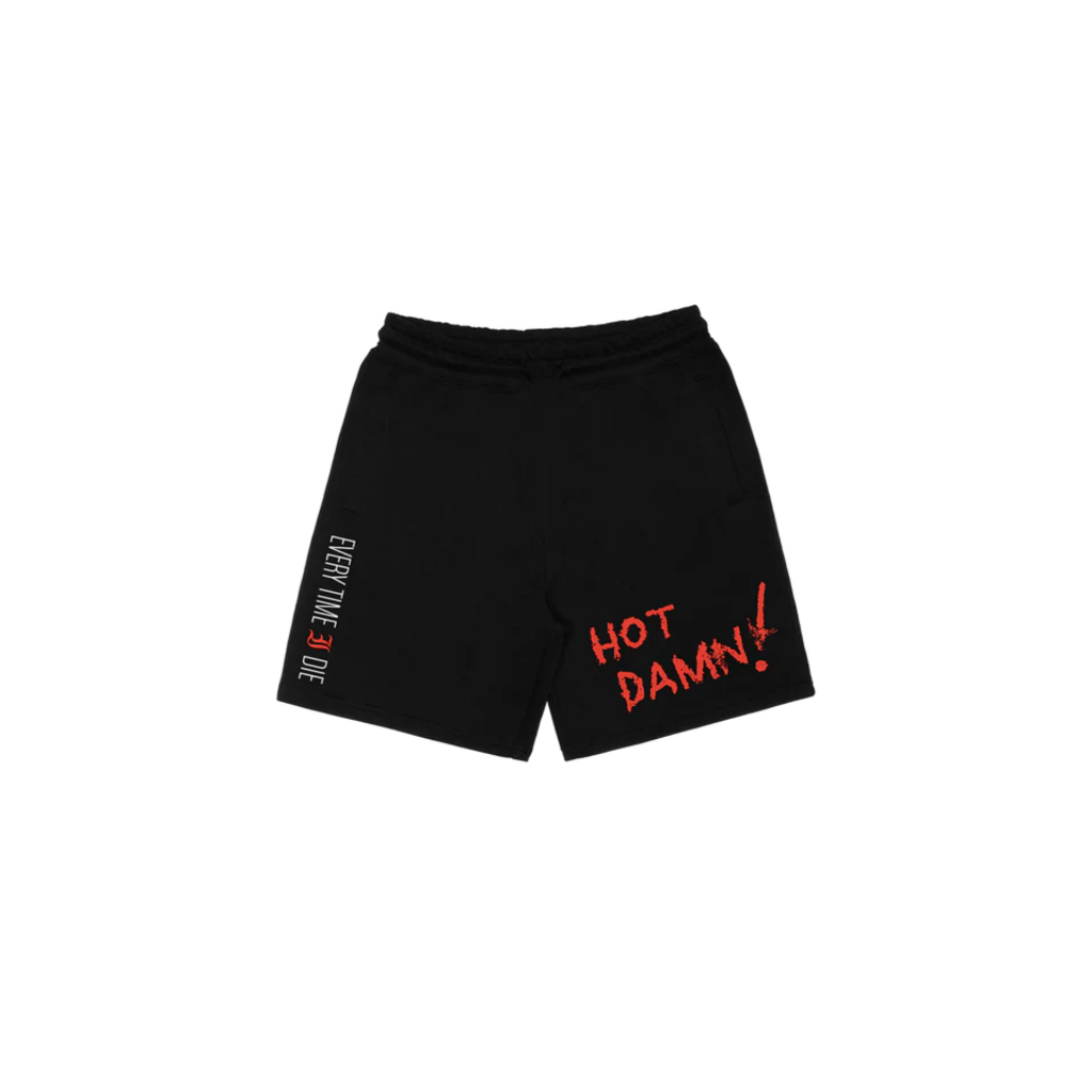 Celana Band Every Time I Die Hot Damn Sweatshorts Black Short Pants