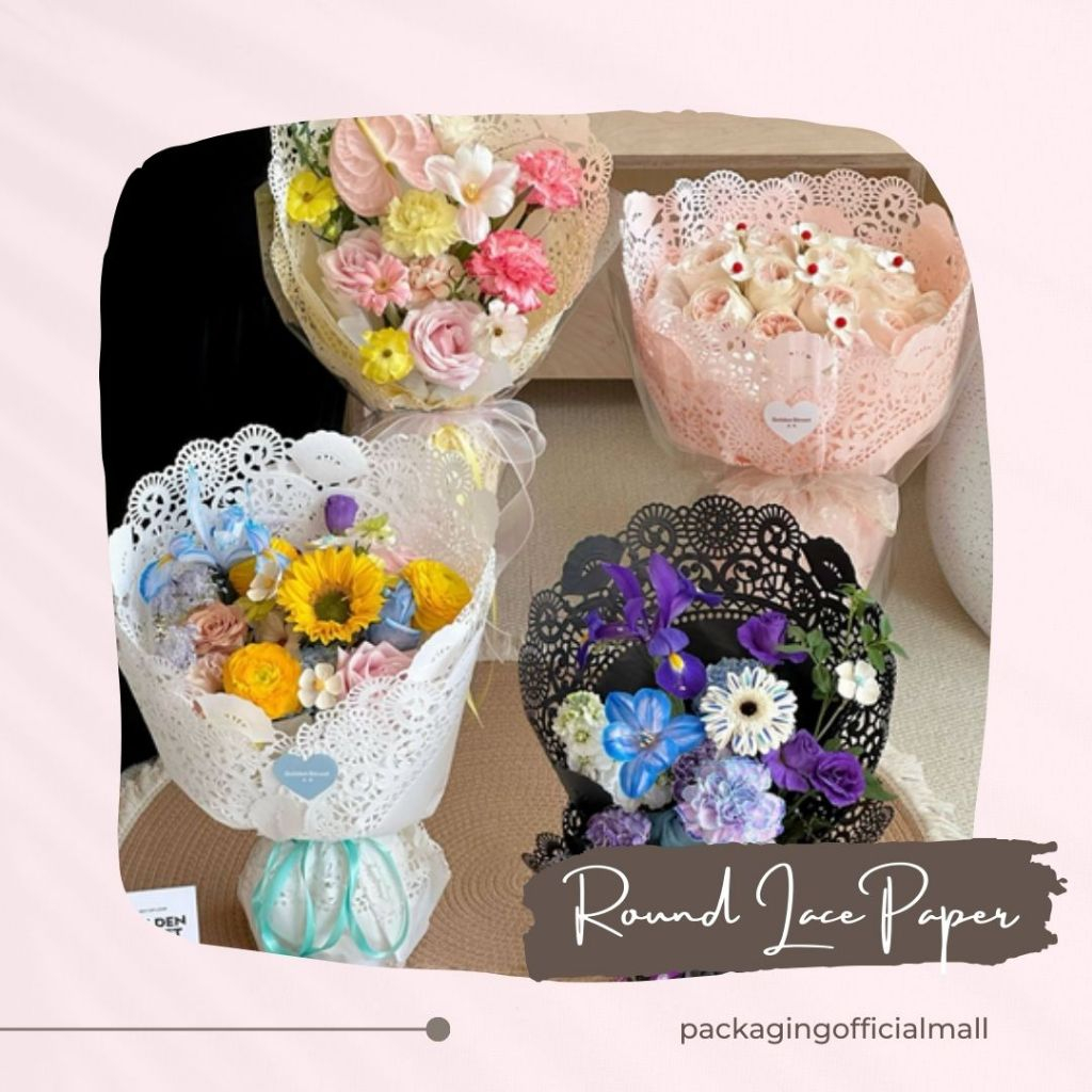 

ROUND LACE PAPER / FLORIST PAPER / KERTAS BUKET BUNGA / WRAPPING WRAPPER