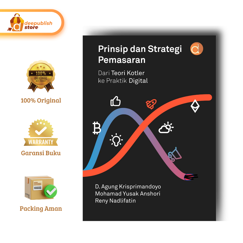 Deepublish | Buku Prinsip dan Strategi Pemasaran: dari Teori Kotler ke Praktik Digital | Manajemen