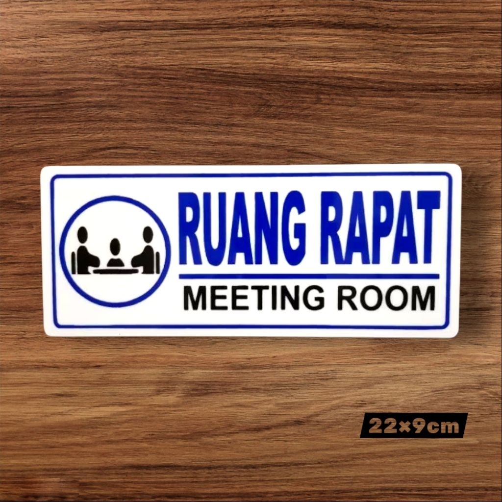 

Acrylic signboard papan akrilik RUANG RAPAT - sign akrilik tebal 2mm