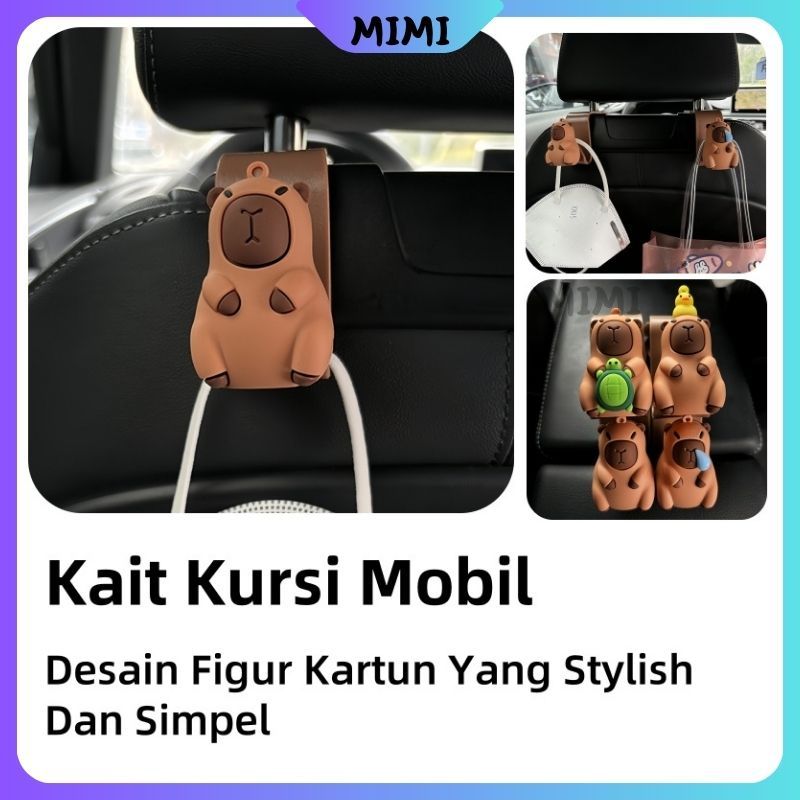 Gantungan Mobil / Kapibara Kait Kartun / Aksesoris Mobil Lucu Dan Unik / Kait Kursi Mobil