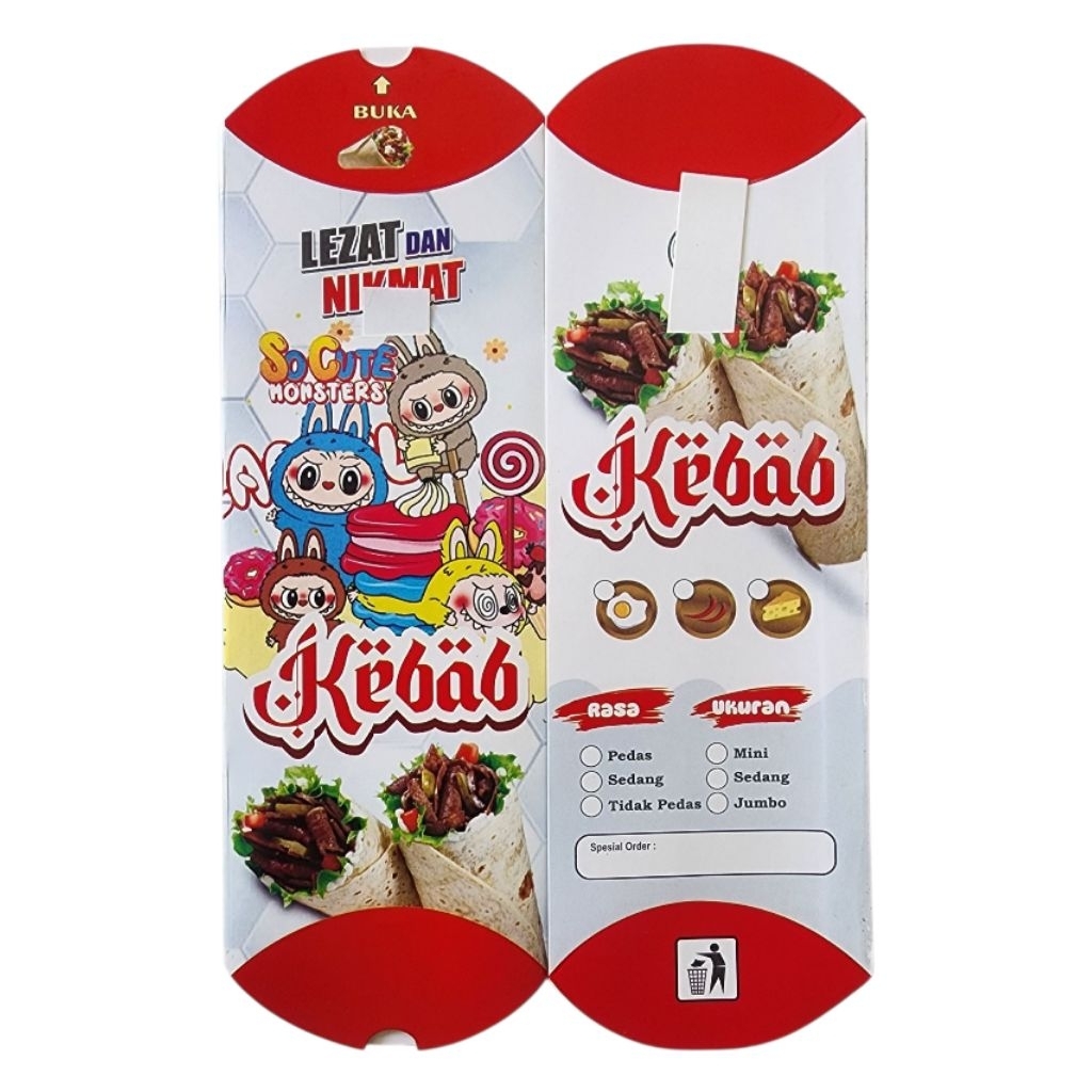 

100 PCS KERTAS KEBAB JUMBO/KEMASAN KEBAB/BUNGKUS KEBAB