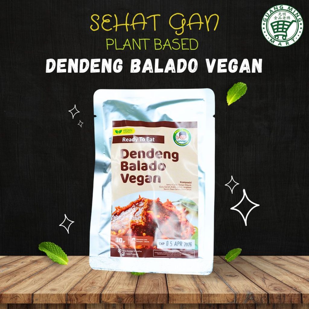 

Sehatgan Dendeng Balado Vegan 40gr - Makanan Ready to Eat Vegan Homemade Praktis Siap Makan