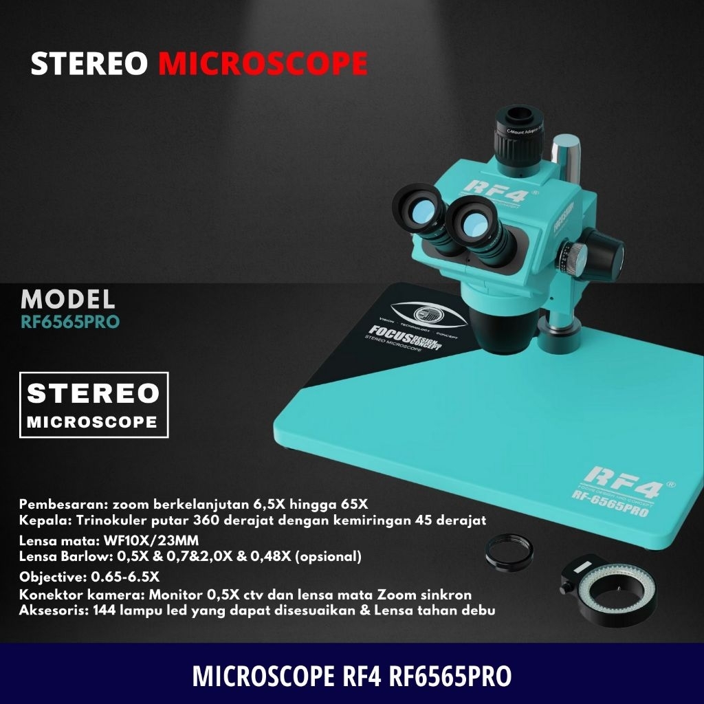 RF4 MICROSCOPE TRINOKULER RF6565PRO