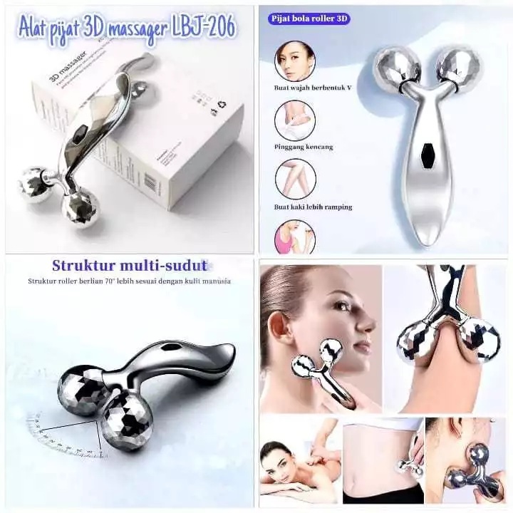 Alat Pijat 3D Massager LBJ-206 AKK-01/Alat Pijat Manual/ Alat Pijat Wajah