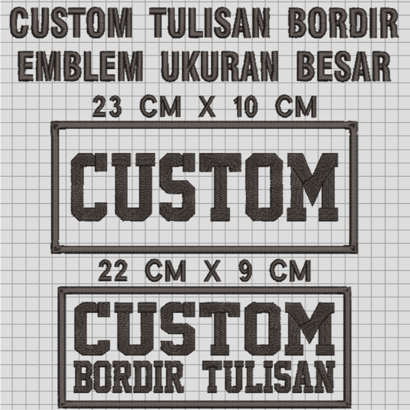 CUSTOM EMBLEM BORDIR BESAR