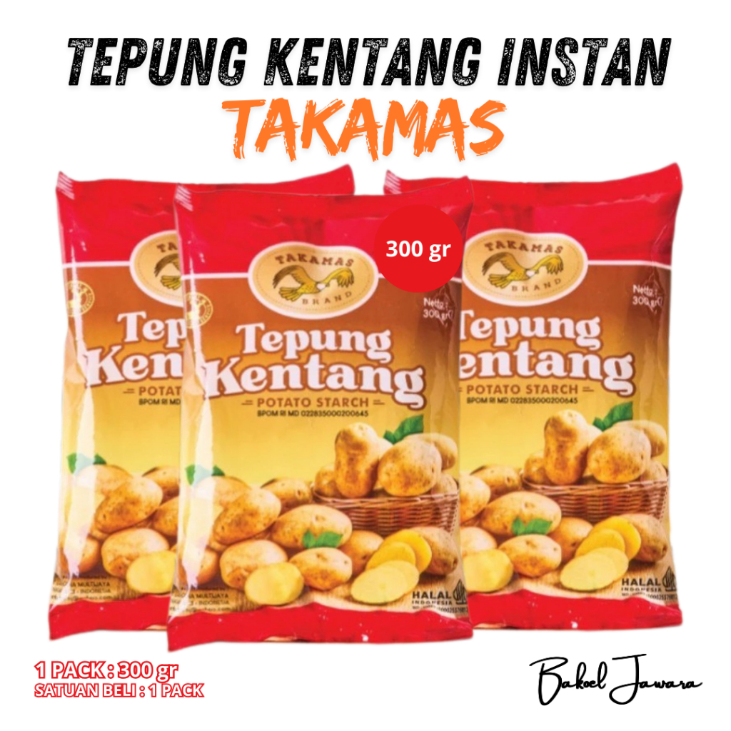 

( 1 PACK 300 gr ) TAKAMAS TEPUNG KENTANG / POTATO STARCH / 100% PATI KENTANG MURAH