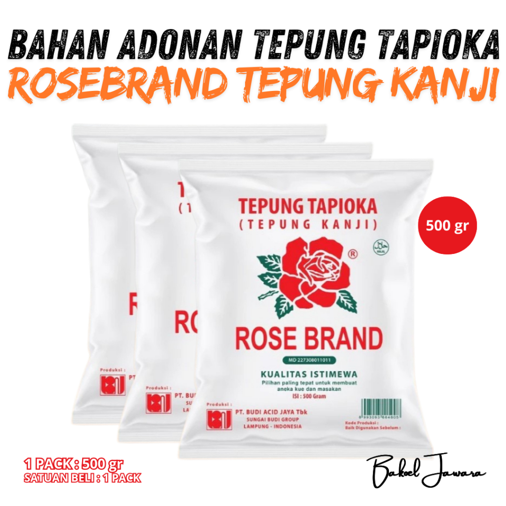 

( 1 PACK 500 gr ) ROSE BRAND TEPUNG TAPIOKA KANJI HALAL MURAH