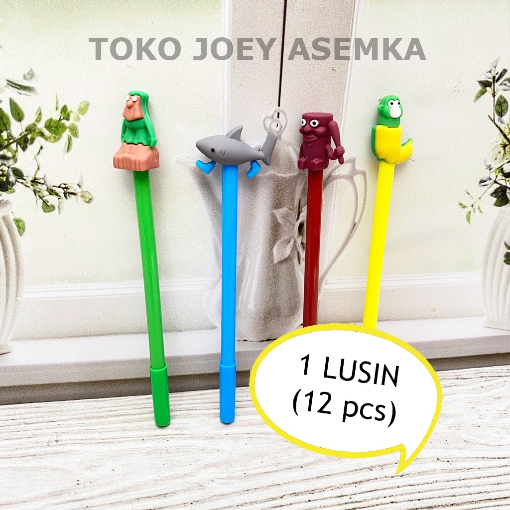 

(12 PCS) PEN ANOMALI BRAIN ROT TUNG SAHUR BRAINROT TRALALERO TRALALA GEL TINTA PENA PULPEN BOLPEN