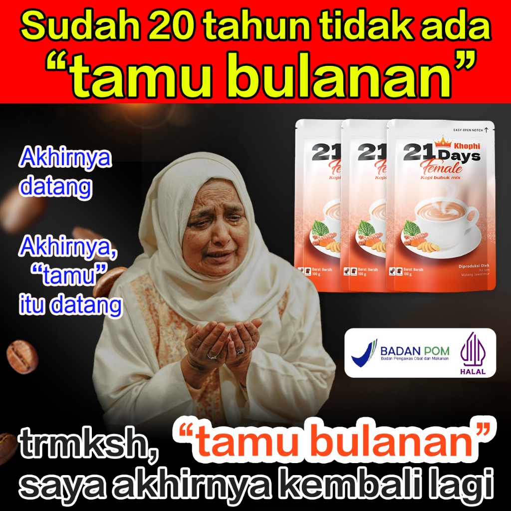 

21Days Female Coffee kopi wanita secret Kunyit, Kacip Fatimah, Daun Sirih