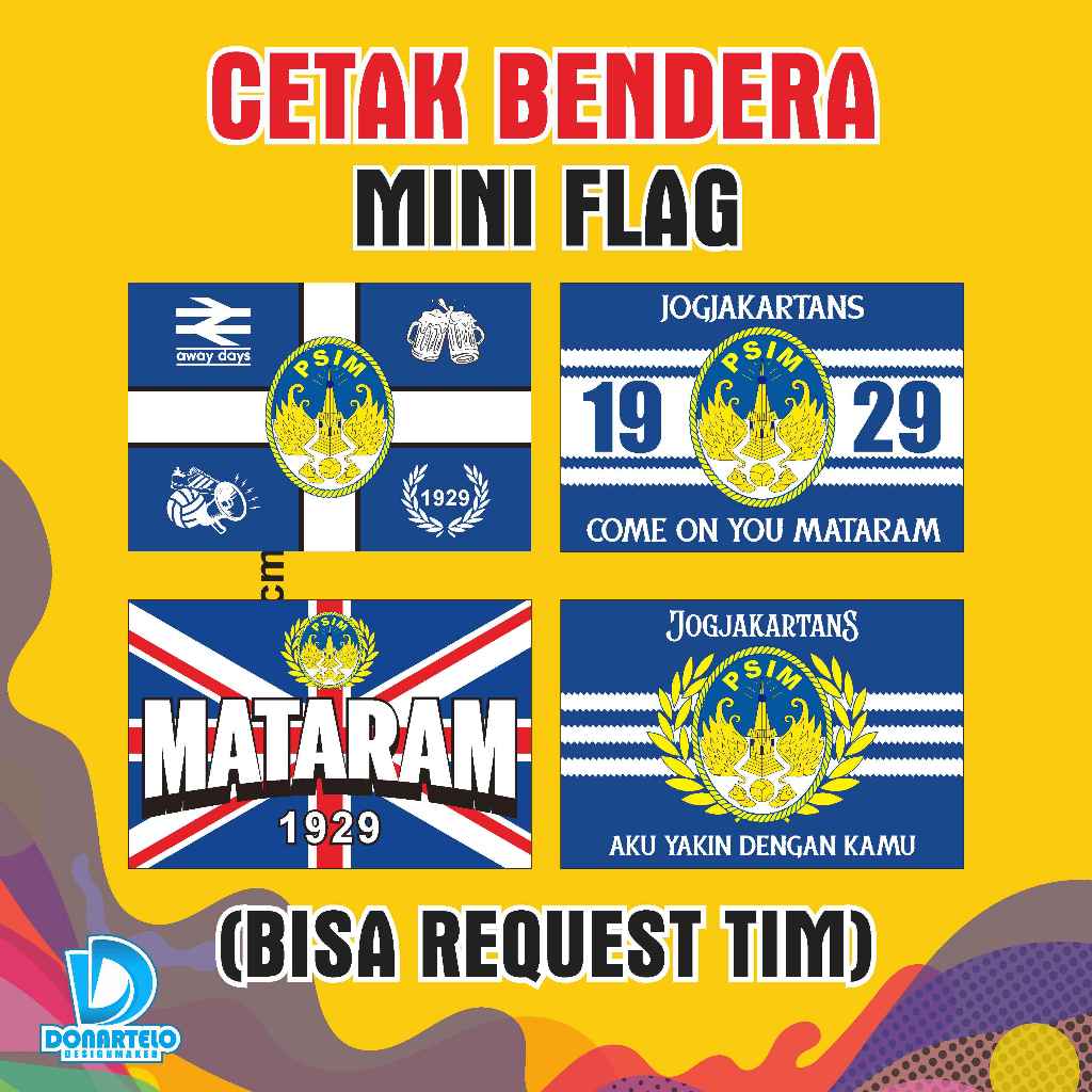 CETAK BENDERA MINI FLAG PSIM LIGA INDONESIA