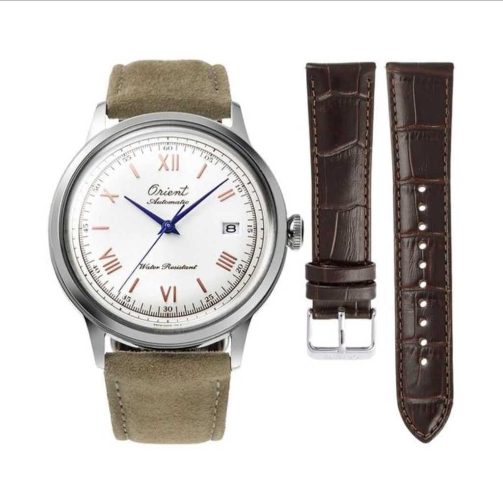 Jam Tangan Pria ORIENT RA-AC0027S8B BAMBINO Version 2 Automatic Free Tali Original - Tali Kulit - Ga