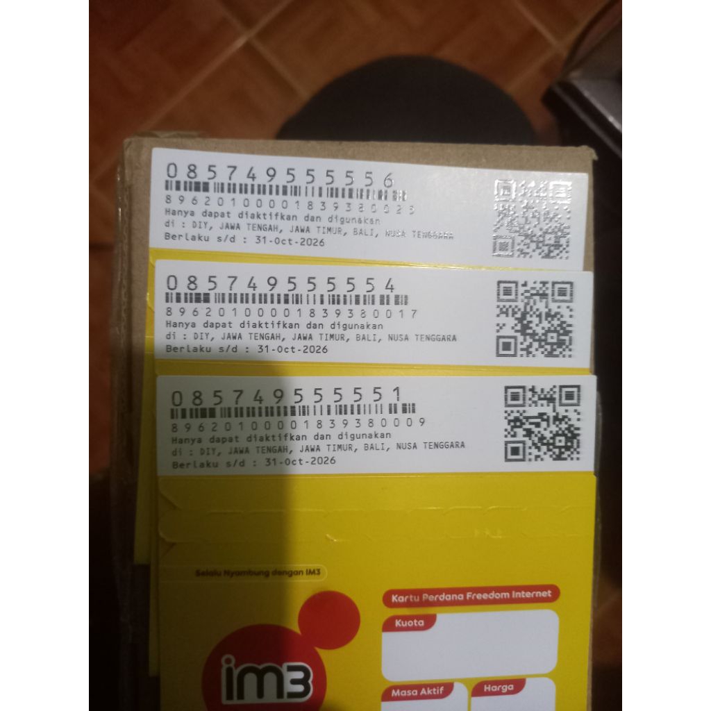 Nomor cantik perdana Indosat kembar 5 digit