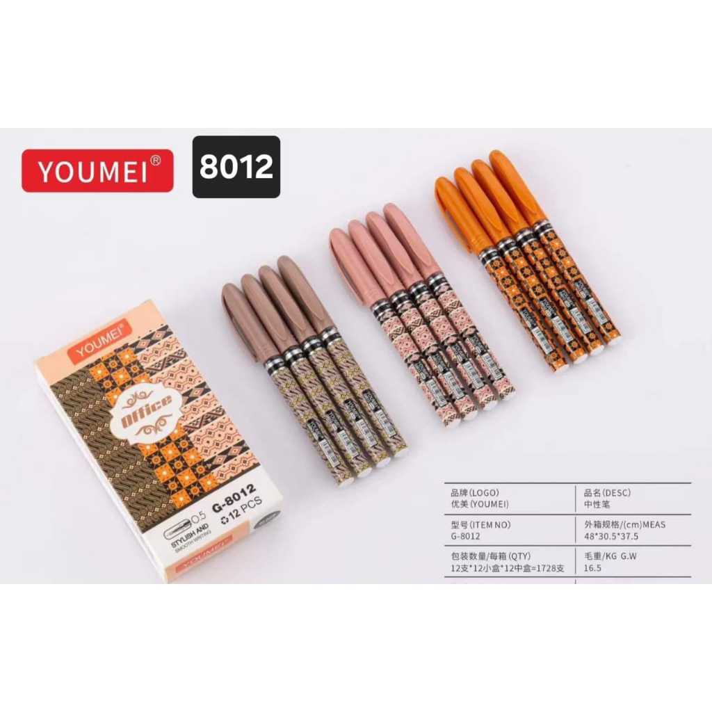 

Pulpen Gel 0.5mm YOUMEI (12pce)
