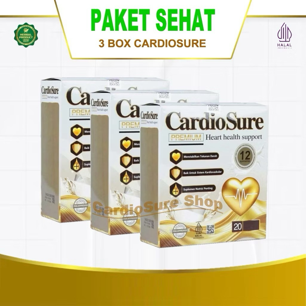 

Paket Sehat 3 Box Cardiosure Susu Herbal Hipertensi Jantung Darah Tinggi Kolesterol Stroke Asam Urat