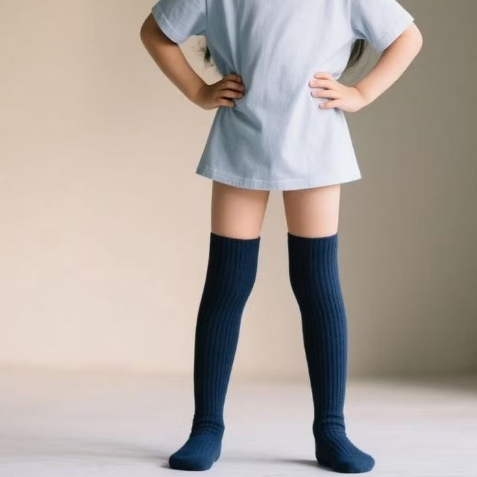 kaos kaki anak perempuan tk sd panjang selutut /knee sock kids salur 6-12 tahun