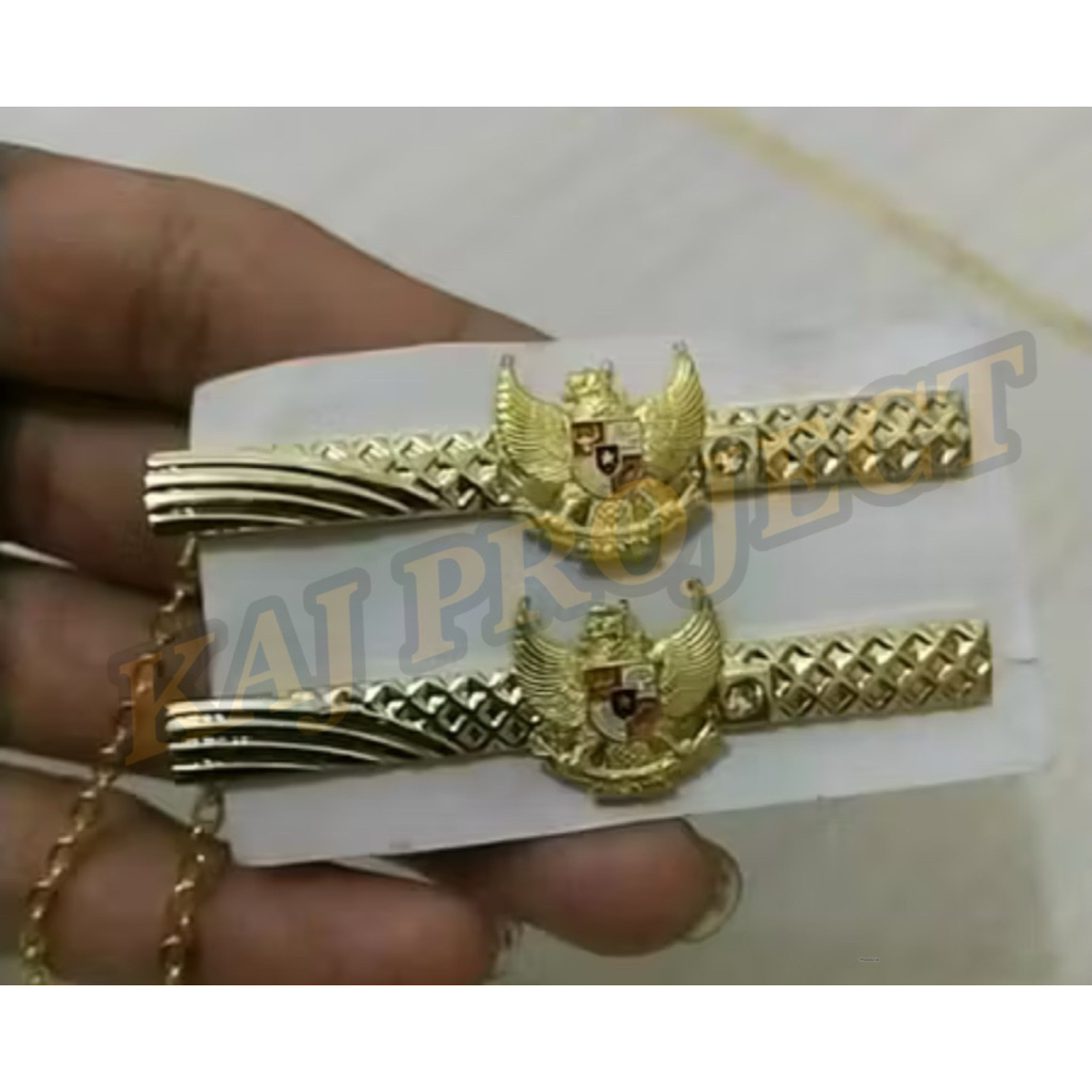 Jepit Dasi Garuda / Penjepit Dasi Garuda / Jepitan Dasi Garuda Kuningan sepuh emas PREMIUM 100% ORIG