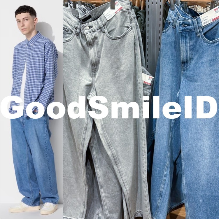 SALE Men Jeans Lurus Potongan Lebar Straight Wide Fit Panjang Denim Pria Wanita UNIQLO JASTIP