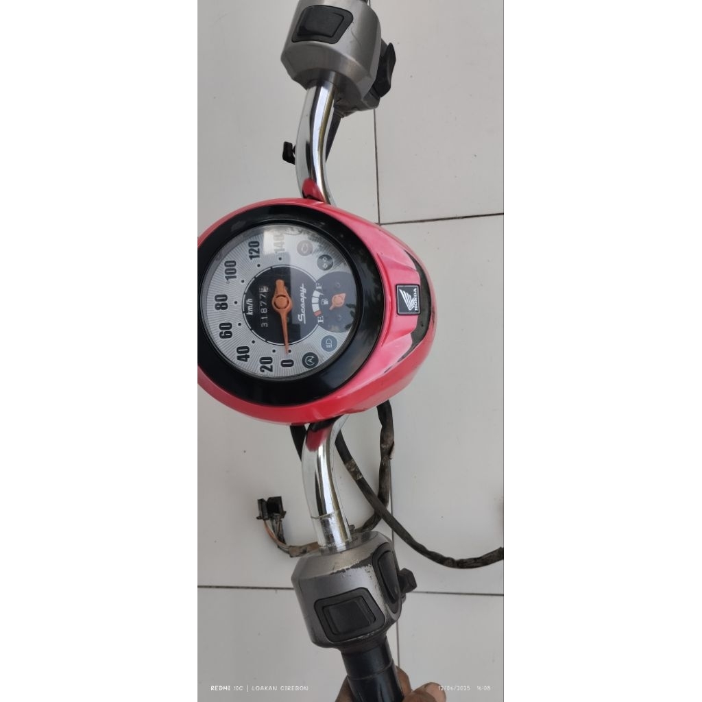 stang setir set kilometer dan holder Scoopy esp 2016 original
