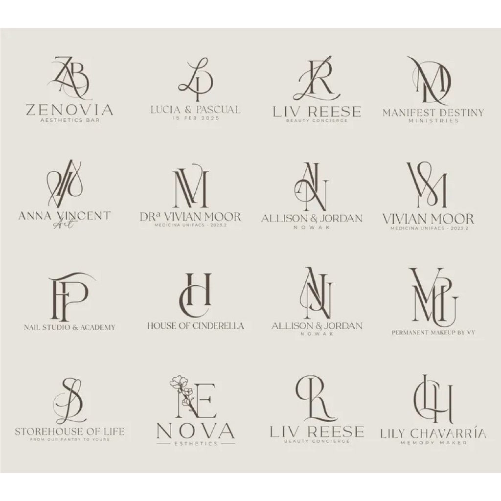 

(DRAN MONOGRAM) Jasa Desain Monogram Elegan | Logo Inisial Mewah & Eksklusif