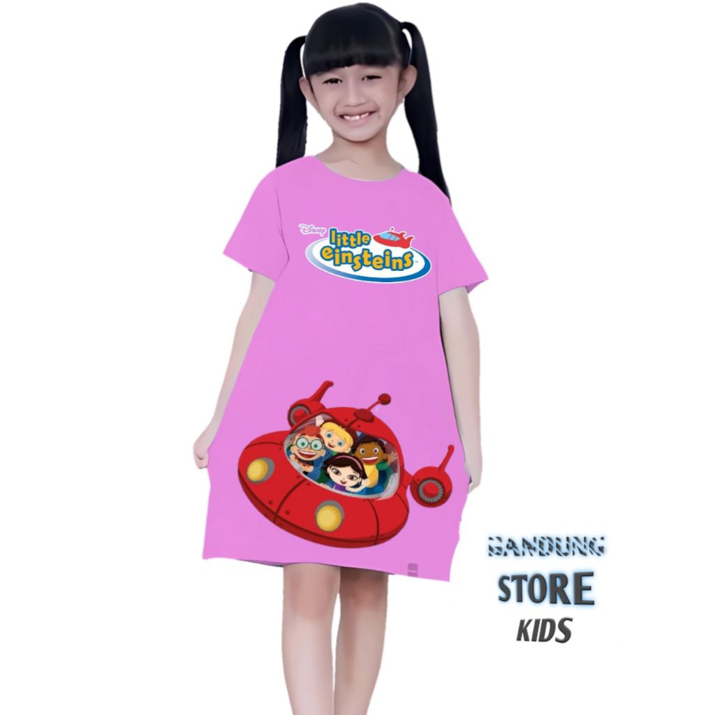 Baju Dress Anak Tunik Anak Perempuan Motif Little Einsteins