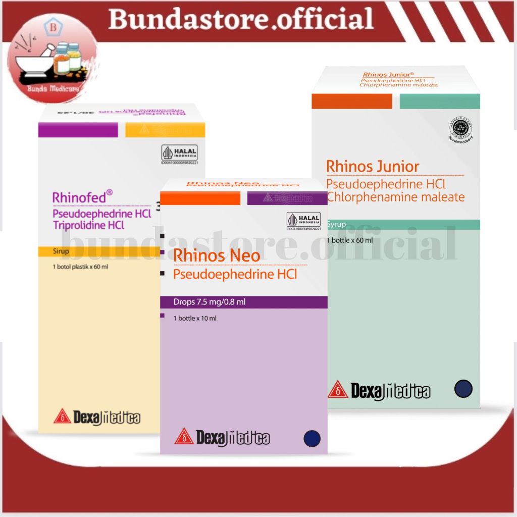 Rhinos Neo Drop 10 ml / Rhinos Junior Sirup 60 ml / Rhinofed Sirup 60 ml Obat Pilek Bayi dan Anak