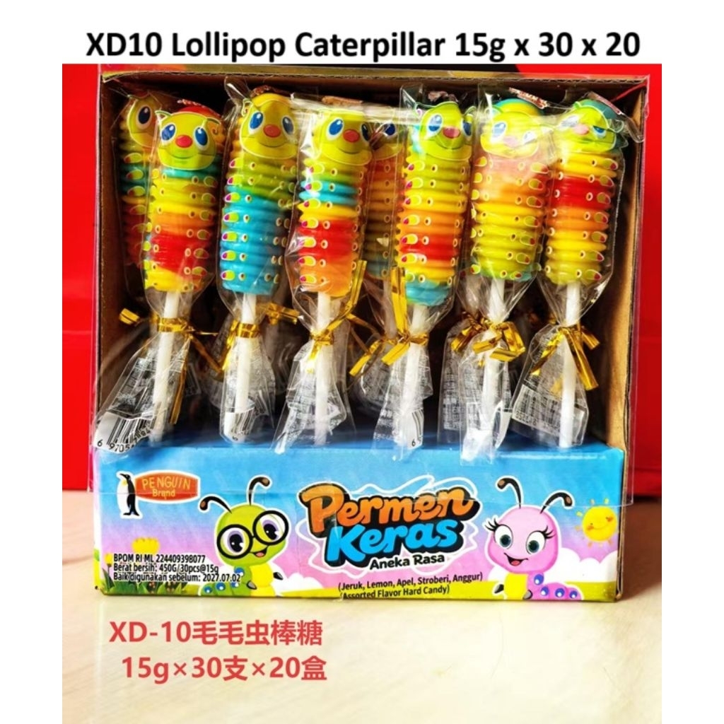 

Permen Lolipop Bentuk Cutterpillar ulat Lucu isi 30 pcs