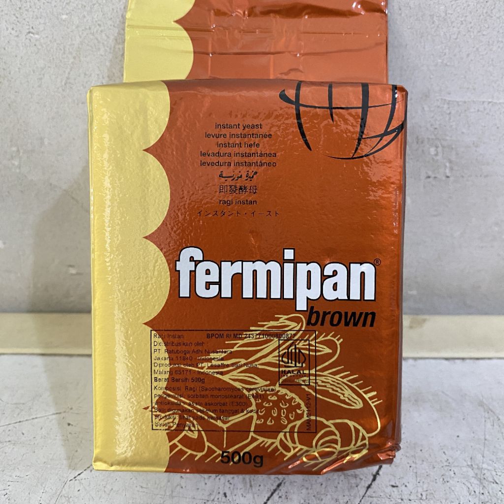 

Fermipan brown instant dry yeast 500 gram | ragi fermipan | fermipan