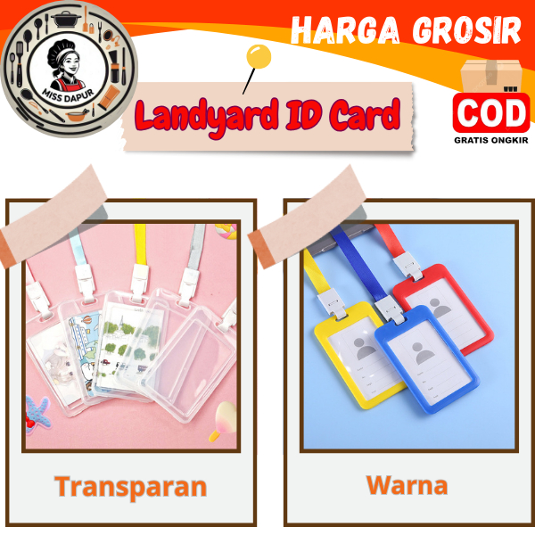 

MS LANDYARD TRASPARAN DAN WARNA / KARTU TANDA PENGENAL DENGAN TALI LEHER KARTU NAMA POLOS