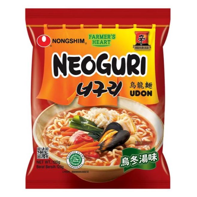 

Nongshim Neoguri Udon 120 g – Mi Instan Korea Kuah Pedas Seafood, Kenyal & Halal