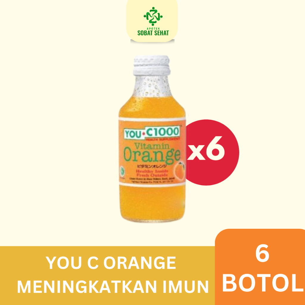 [6 BOTOL] YOU C1000 Orange 6 Botol @140 ml