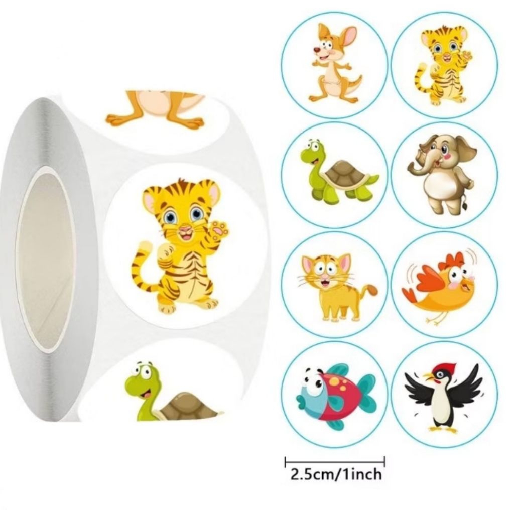 

Sticker Anak Stiker Lucu Murah Gambar Binatang Sapi Bebek 500pcs