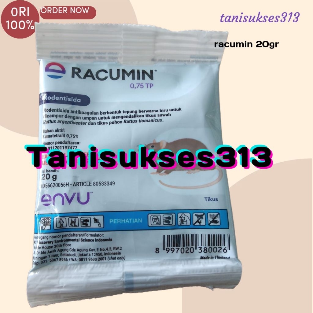 racumin r4cun tikus racumin rodentisida 20gr