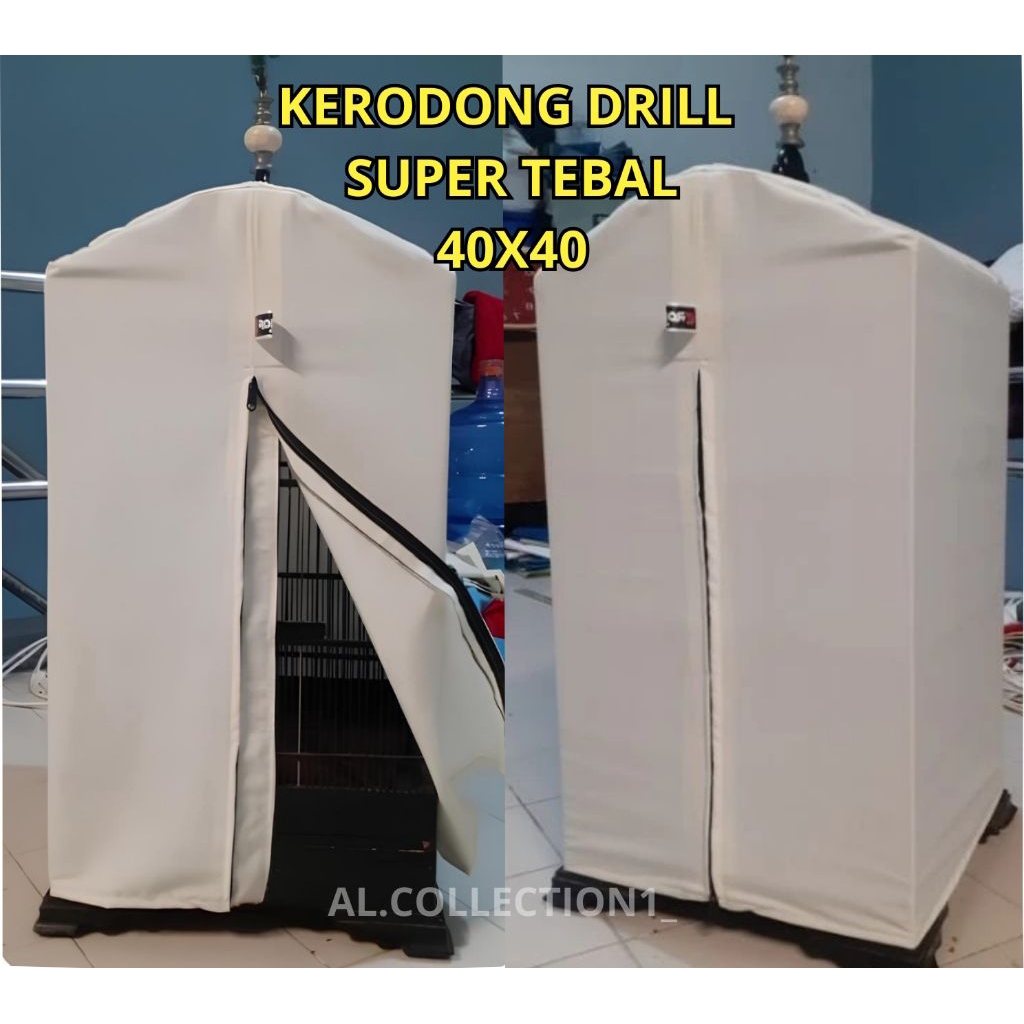 Kerodong Sangkar Burung Kosan 40x40 Cendet Tebal Kain Drill Anti Nerawang/Kerodong Lomba Tebal/Kerod