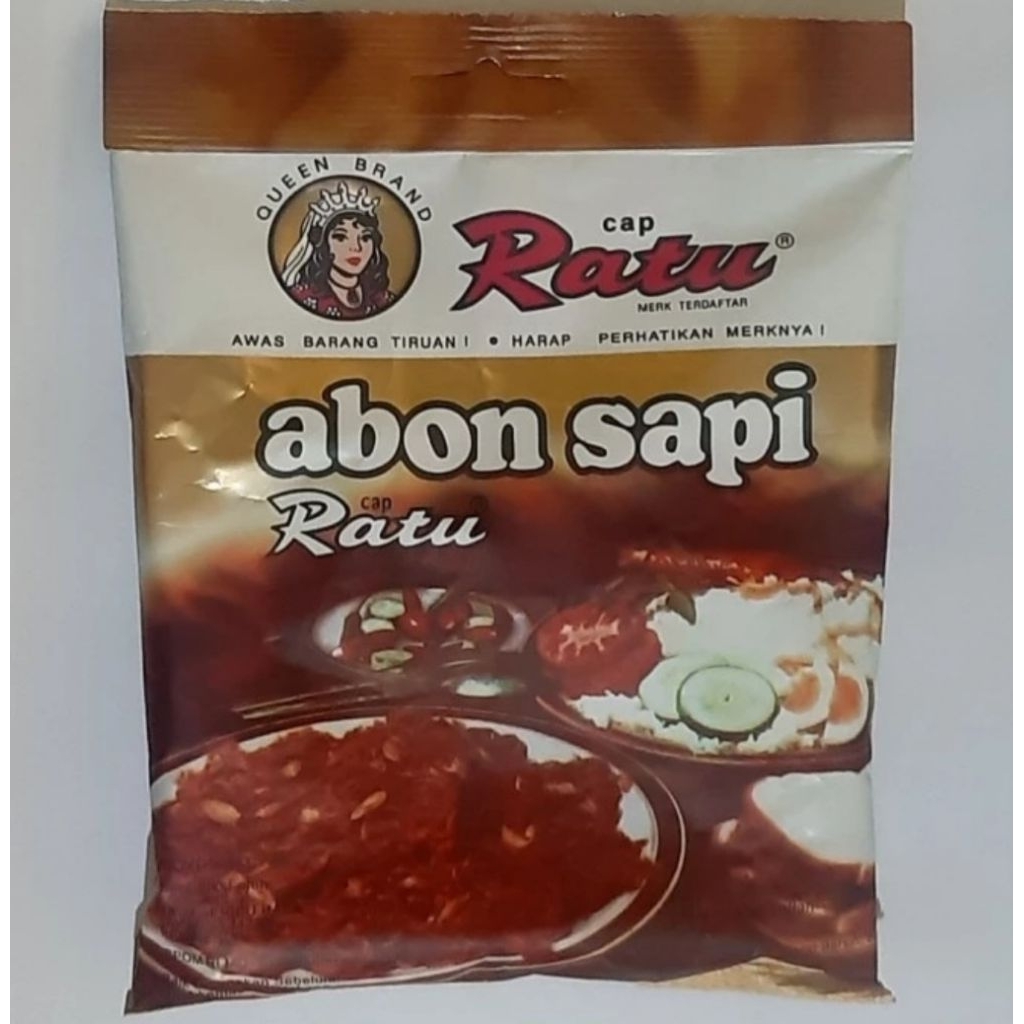 

Abon Sapi Cap Ratu / Abon Ratu Asli / 90 Gr